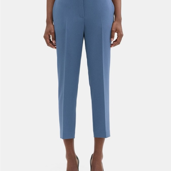 BRAND NEW Theory Cropped Sim Crepe Pull On Pants - Picture 3 of 4